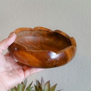 Vintage Monkey Pod Trinket Wood Bowl